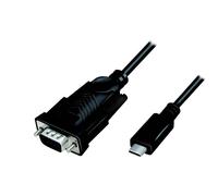 LogiLink AU0051A video cable adapter 1.2 m USB C VGA (D-Sub) Black