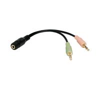 LogiLink CA0020 audio cable 0.15 m 3.5mm 2 x 3.5mm Black