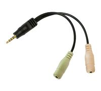 LogiLink CA0021 audio cable 0.15 m 3.5mm 2 x 3.5mm Black