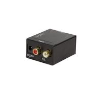 Logililogilink CA0102 Coaxial and Toslink Analog L/R Audio Converter, Electromagnetic/Noise Free Transfer Black NK Coaxial and Toslink Analog black