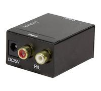 LogiLink CA0102 Toslink/RCA Adapter Black Audio Adapters and Splitters