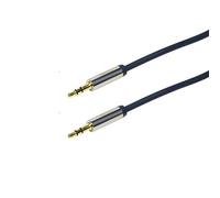 LogiLink CA10100 Straight 3.5 Stereo Audio Cable, 1 Meter Length, Blue, 1 Meter Length