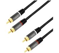 LogiLink CA1202 audio cable 1 m 2 x RCA Black
