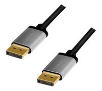 LogiLink CDA0102 DisplayPort cable 3 m black grey AV cable
