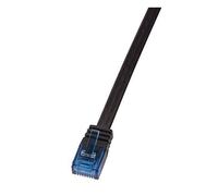 LogiLink CF2073U Cat.6 U/UTP SlimLine Flat Patch Cable, 5 Meter Length, Black, B