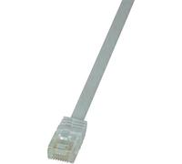 LogiLink CF2081U CAT6 U/UTP Flat Patch Kabel Slimline AWG32 weiß 7,50m