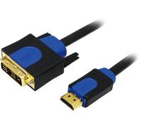 LogiLink CHB3103 video cable adapter 3 m HDMI DVI-D Black. Blue