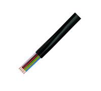 LogiLink CM06 LogiLink 6-Wire Modular Flat Cable, 100 Meter Length, Black, Black