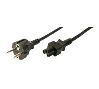 `LogiLink Power Cord, CEE7/7 - C5, black, 1.80m` ACC NEW
