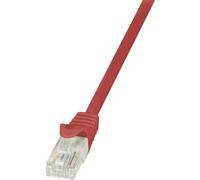 LogiLink CP1034U Cat.5e U/UTP Patch Cable, 1 Meter Length, Red, Red, 1 Meter Length