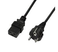LOGILINK Power cable CEE 7/7-IEC C19, black, 1.80 m