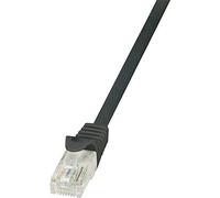 LogiLink CP2023U CAT6 U/UTP EconLine Patch Cable, 0.5 Meter Length, Black, Black, 0.5 Meter Length