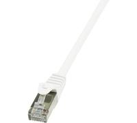 LogiLink CP2031S CAT6 F/UTP EconLine Patch Cable, 1 Meter Length, White, White, 1 Meter Length