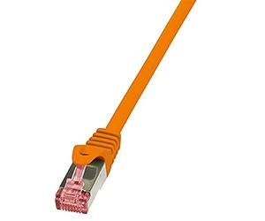 LogiLink CQ2038S CAT6 S/FTP PIMF PrimeLine Patch Cable, 1 Meter Length, Orange, Orange, 1 Meter Length