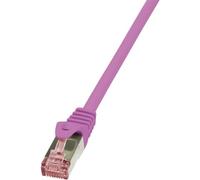 LogiLink CQ2069S CAT6 S/FTP PIMF PrimeLine Patch Cable, 3 Meter Length, Pink, Pink, 3 Meter Length