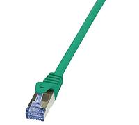 LogiLink CQ3025S Cat.6A 10G S/FTP PIMF PrimeLine Patch Cable, 0.50 Meter Length, Green, Green, 0.50 Meter Length