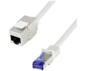 LogiLink CQ302VS RJ45 Patch Cable 0.50m Violet Flame-retardant Hal...