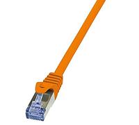 LogiLink CQ3078S Cat.6A 10G S/FTP PIMF PrimeLine Patch Cable, 5 Meter Length, Orange, Orange, 5 Meter Length