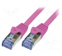 LogiLink Cat6a S/FTP, 5m networking cable Pink S/FTP (S-STP)