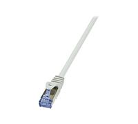 LogiLink CQ4012S LogiLink Cat 7 600MHz S/FTP PrimeLine Patch Cable, 0.25 Meter Length, Grey, Grey, 0.25 Meter Length