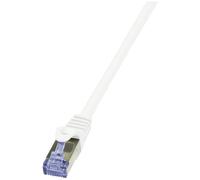 LogiLink CQ4021S RJ45 Patch Cable CAT 6A S/FTP 0.5m White Gold Pla...
