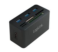 LogiLink CR0042 USB 3.0 Hub with All-in-One Card Reader - Micro SD/SD/MS/M2/CF - Black