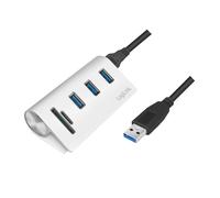 LogiLink CR0045 - USB 3.0 Hub (3 Port) with Card Reader for SD+Micro SD Memory C