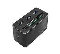 CR0046 USB 3.2 Gen 1 Card Reader for MS/SD/M2/microSD/CF Cards and 3x USB Black