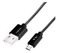 LogiLink CU0026 USB cable 2.0 USB-A to Micro-B 1.00 m Black
