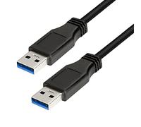 LogiLink CU0038 USB 3.0 A-Type Male to Male Cable, 1 Meter Length, 1 Meter Length