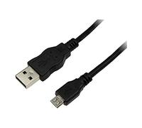 Logilink CU0060 USB 2.0 Type-A Male to Micro Type-B Male Cable, 5 Meter Length,