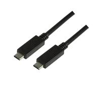 LogiLink CU0128 USB cable USB 3.2 Gen 2 (3.1 Gen 2) 0.5 m USB C Black