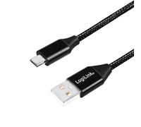 LogiLink CU0143 USB cable USB 2.0 0.3 m USB A Micro-USB B Black