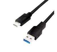 Logilink CU0167 USB 3.2 Gen 1x1 Connection Cable, USB-A to USB-C™, Black, 0.5 m