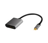 Logilink CUA0102 USB 3.2 Gen 1-DisplayPort Adapter Cable 4K/60 Hz, Aluminium, Black/Grey, 0.15 m