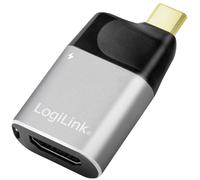 LogiLink USB 3.2 Gen2 Type-C adapter, C/M to HDMI-A+USB-C, 4K, PD, alu