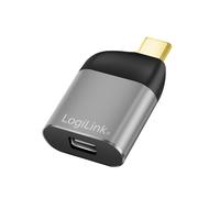 LogiLink USB 3.2 Gen2 Adapter Ultra HD 8K USB Type C (Male) to Mini DisplayPort (Female), Colour: Black/Grey