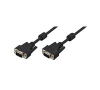 LogiLink CV0002 Double Shielded 15-Pin Male to Male VGA Monitor Cable, 3 Meter Length, Black, 3 Meter Length