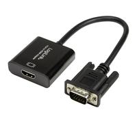 Logilink Cv0060 Adapter VGA Plug To HDMI Socket Black 45Cm For Mon...