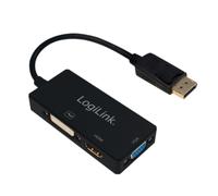 LogiLink CV0109 video cable adapter 0.15 m DisplayPort VGA + HDMI + DV