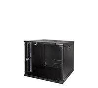 LogiLink Eco Wall Cabinet 6HE (400 mm) Flat Pack (unmounted), 48.26 cm (19 Inches), black
