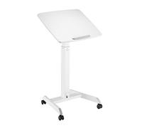 LogiLink EO0035 - Sit/Stand Workstation with Pneumatic Foot Pedal Height Adjustment - White