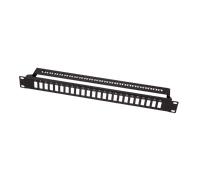 LogiLink Fiber Optic Panel for 24 SC-Duplex or LC-Quad adapter. black