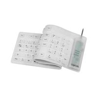 LogiLink flexible waterproof USB keyboard (German QWETZ keyboard layout) White