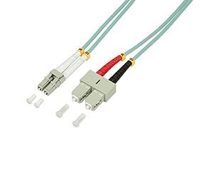 LogiLink FP3LS01 LC-SC OM3 50/125µ Fiber Optic Patch Cable, 1 Meter Length
