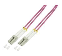 LogiLink FP4LC01 Fibreglass FO Cable Violet 1.00 m 50/125 µ Multim...