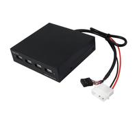 LogiLink Front Panel USB 2.0 4 Port Hub - Black/Silver