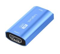 LogiLink HDMI repeater, 20m, 8K/60Hz, HDCP 2.3, Alu, blue