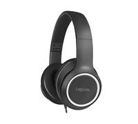 Logilink HS0053 Stereo Headset with Microphone, with Integrated Controls, Soft Over-Ear Ear Cushions and Easily Adjustable Headband, Black, Normal