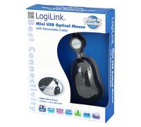 LogiLink® ID0016 Mouse Optical USB Mini With Retractable Cable